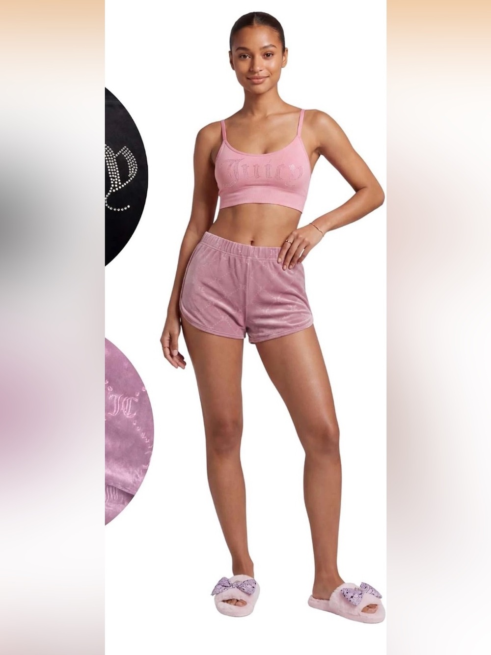 Juicy Couture Velour Sleeping Shorts Sleepwear Lounge light Purple size XL